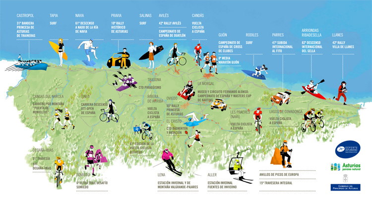 Fuentes de Invierno, en el mapa de Asturias Deportiva